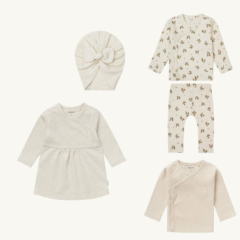 NWT - Cute lot for baby girl, 100% organic Noppies baby clothes​​​​​